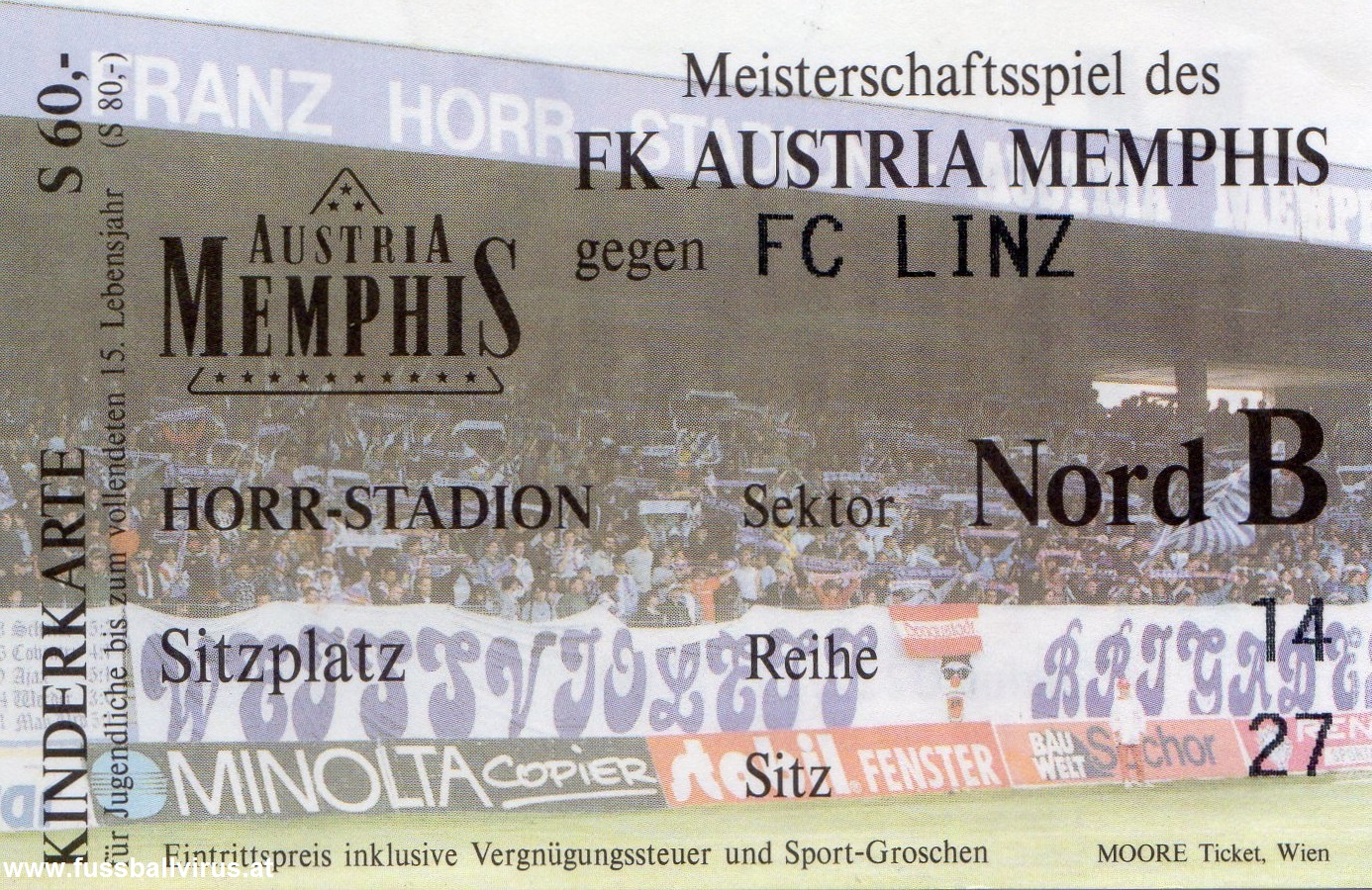 FK Austria Wien - FC Linz 12.10.1996