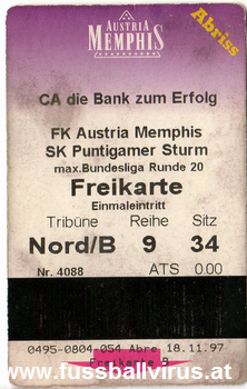 FK Austria Wien - Sturm Graz Nov. 1997