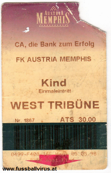 Eintrittskarte Mai 1998