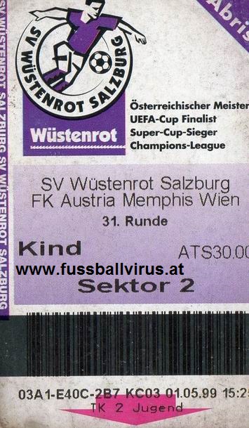 SV Salzburg - FK Austria Wien 1.5.1999