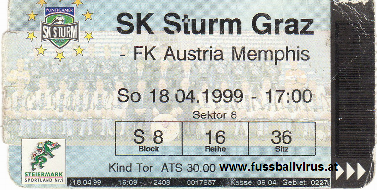 SK Sturm Graz - FK Austria Wien 18.4.1999