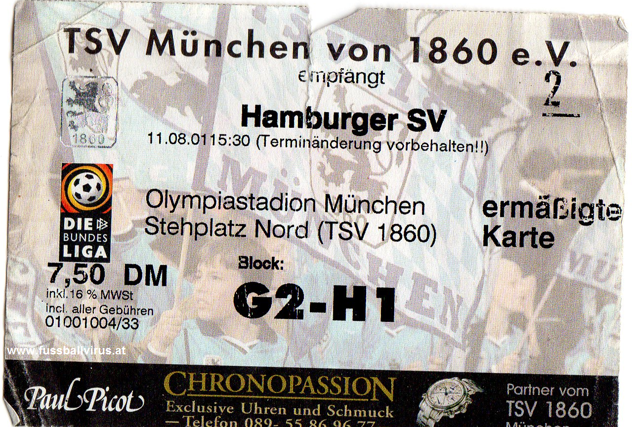 TSV 1860 München - Hamburger SV 11.8.