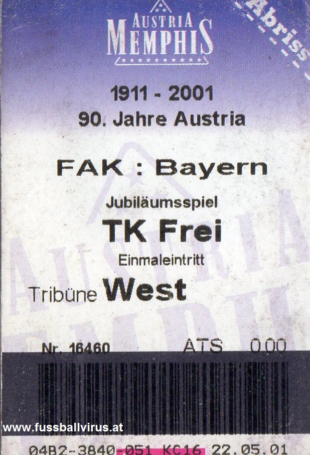 FK Austria Wien - FC Bayern München Mai 2001
