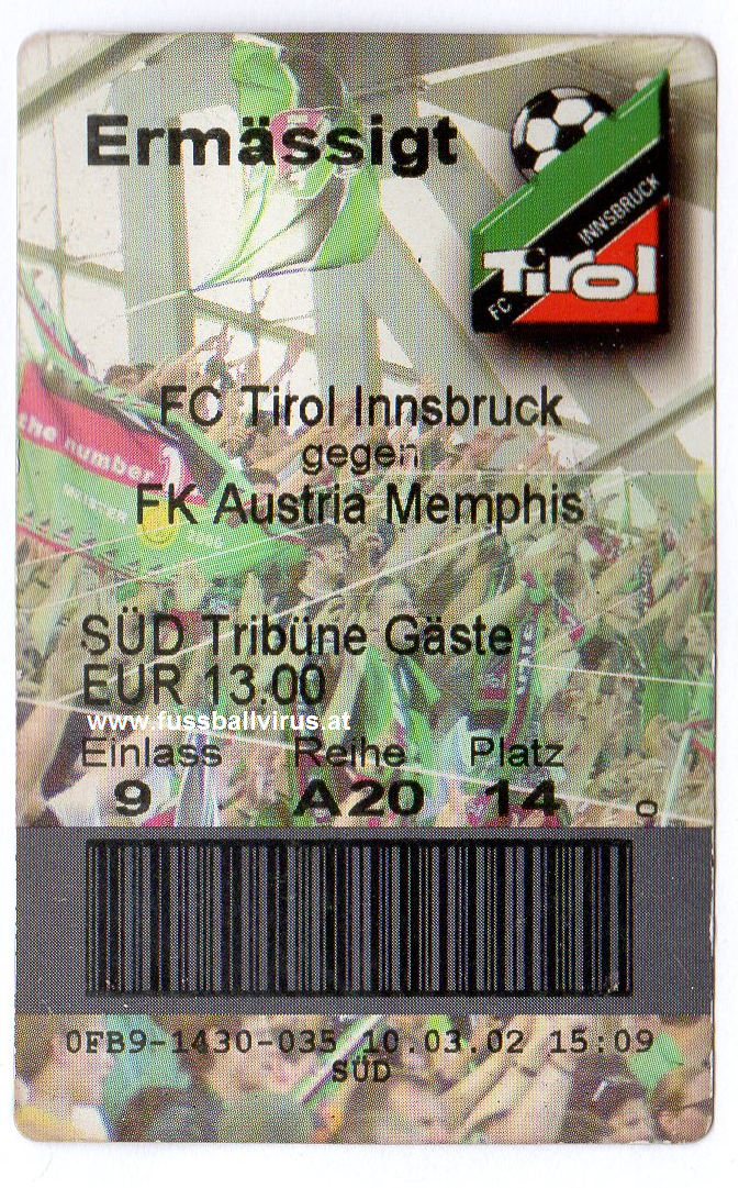 10.3. FC Tirol - FK Austria Wien
