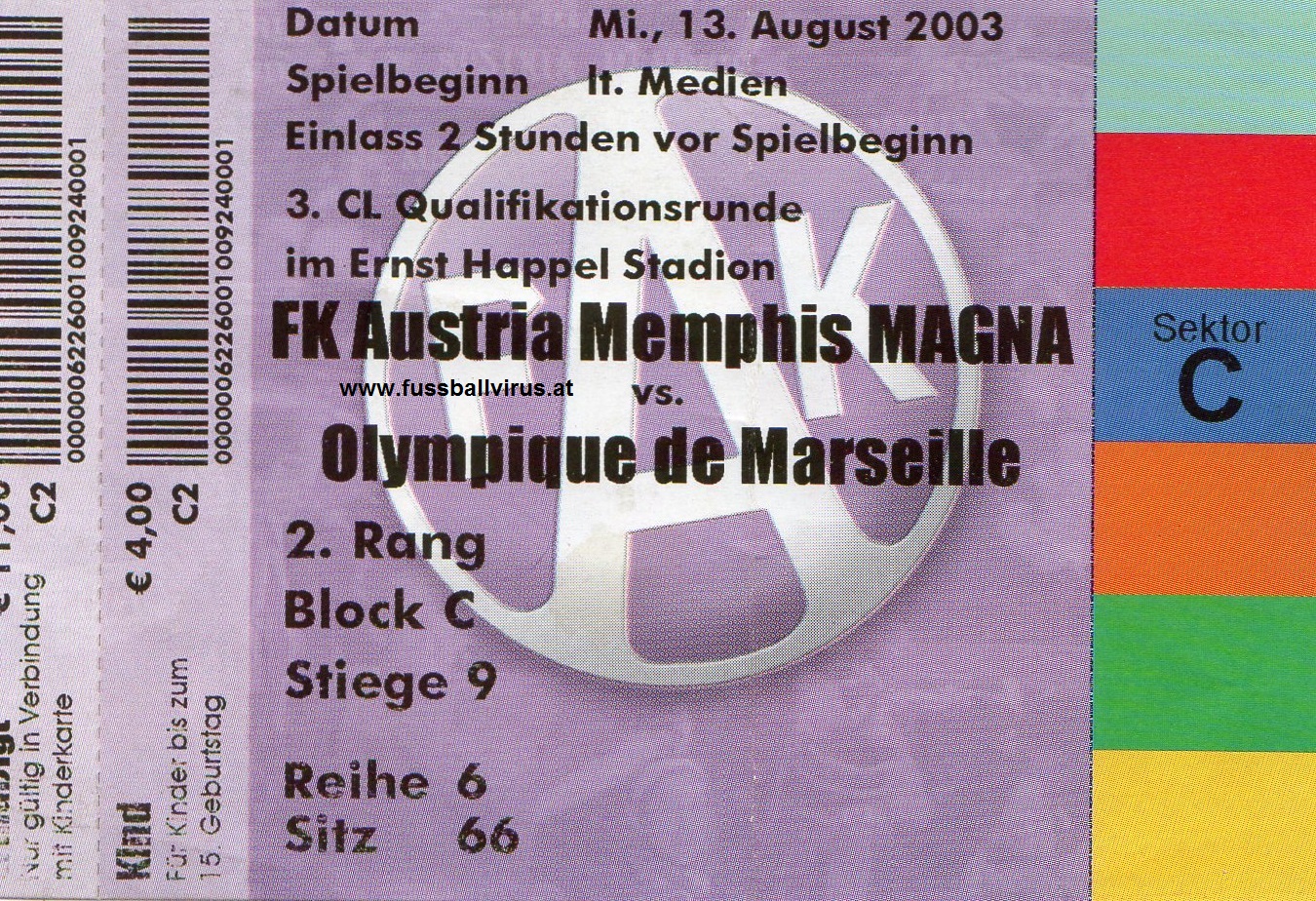 13.8. FK Austria Wien - Olympique Marseille