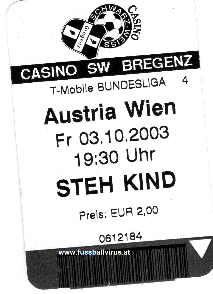 3.10. SW Bregenz - FK Austria Wien