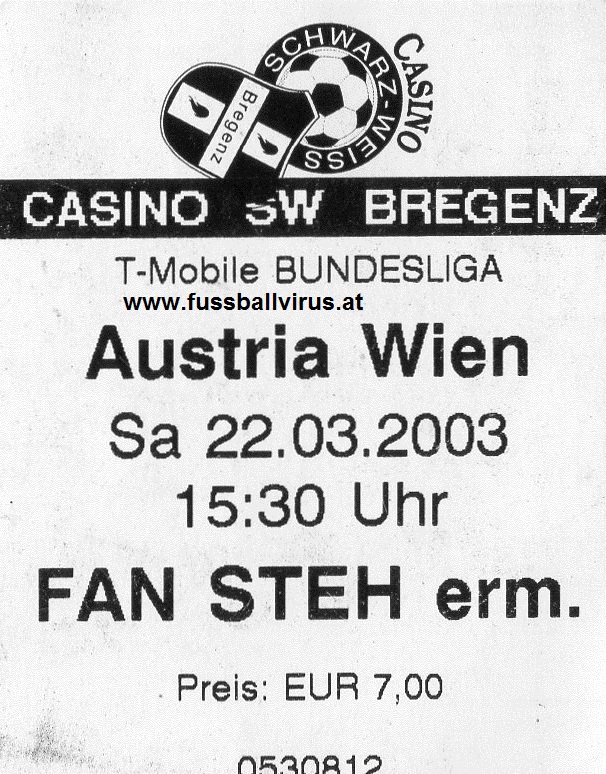 22.3. SW Bregenz - FK Austria Wien