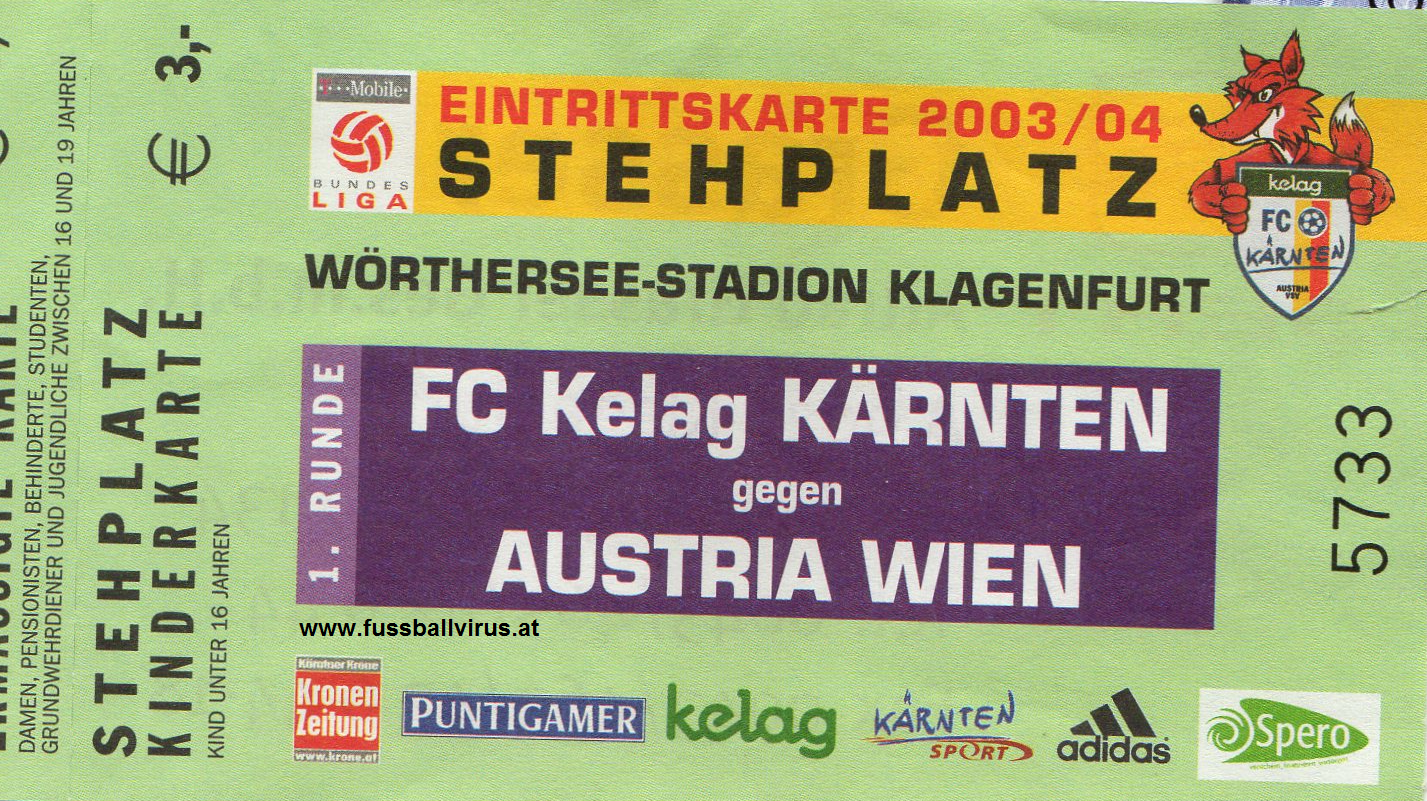 16.7. FC Kärnten - FK Austria Wien