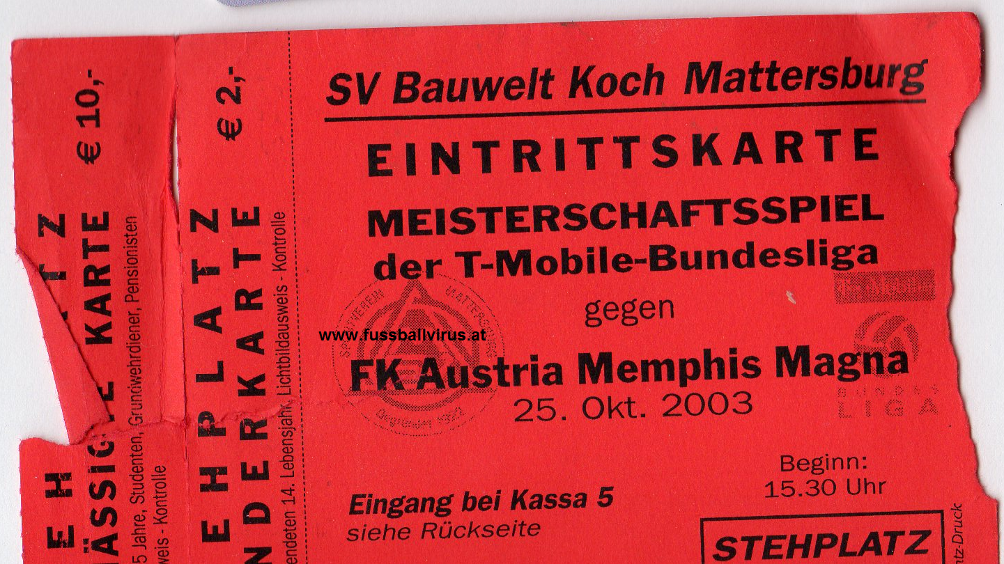 25.10. SV Mattersburg - FK Austria Wien