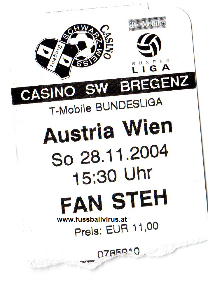 28.11. SW Bregenz - FK Austria Wien