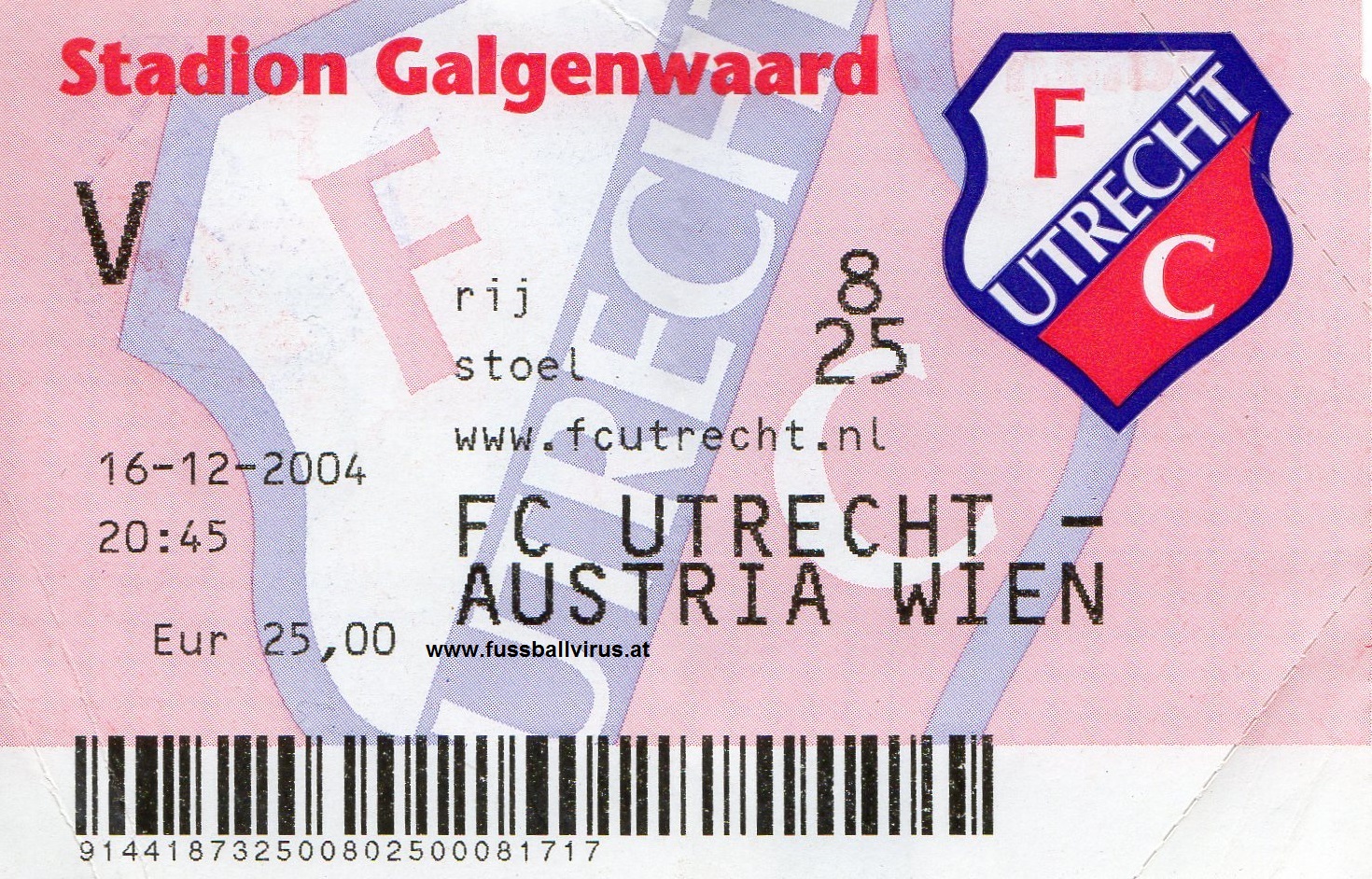 16.12. FC Utrecht - FK Austria Wien