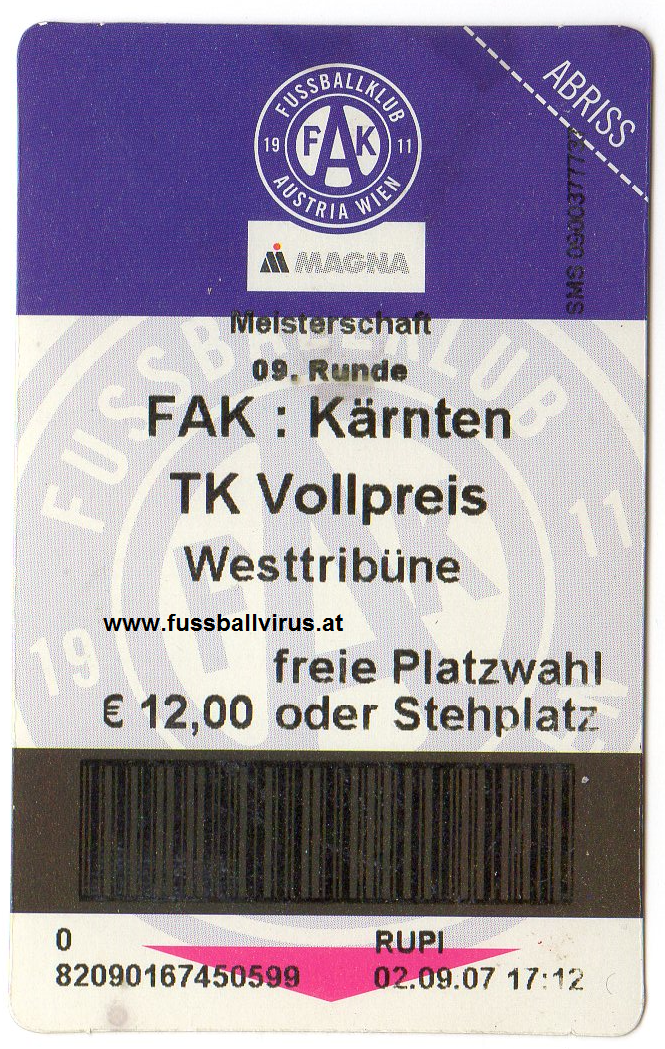 2.9. FK Austria Wien - SK Kärnten