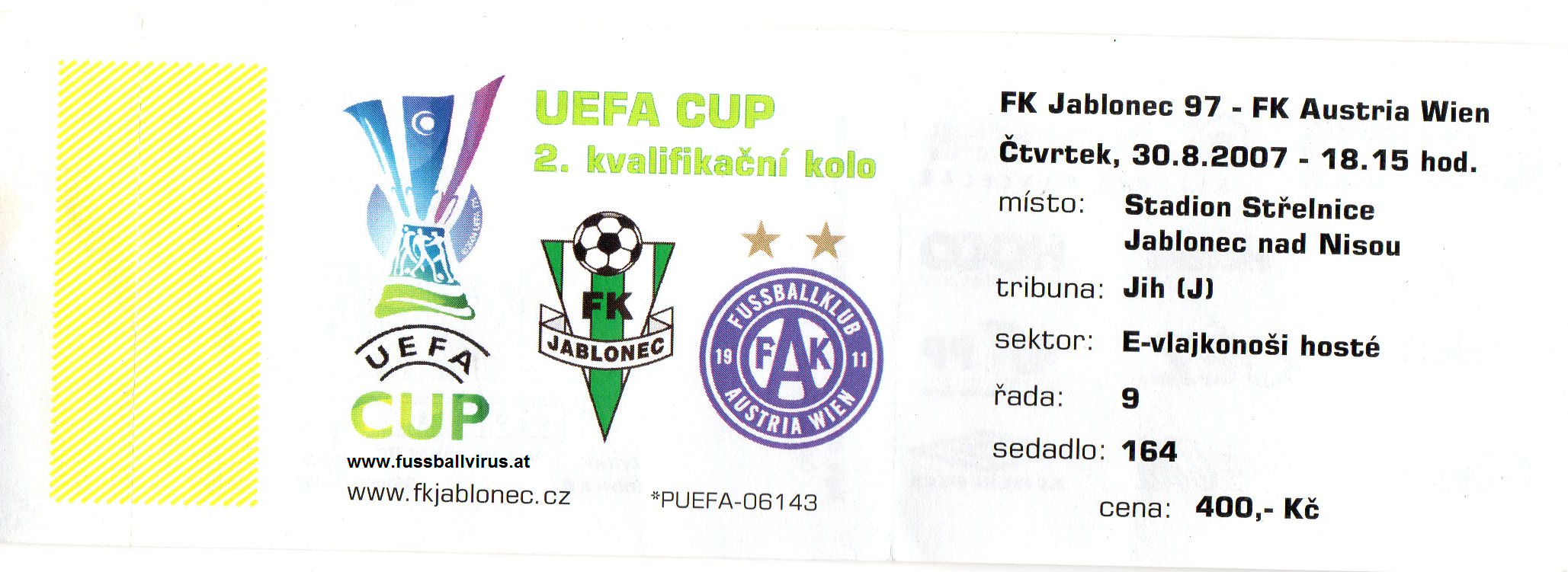 30.8. FK Jablonec - FK Austria Wien
