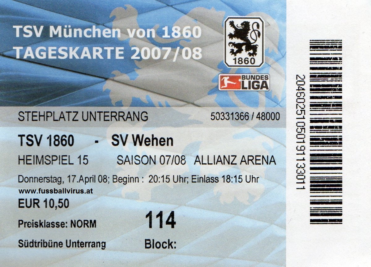17.4. TSV 1860 München - SV Wehen Wiesbaden