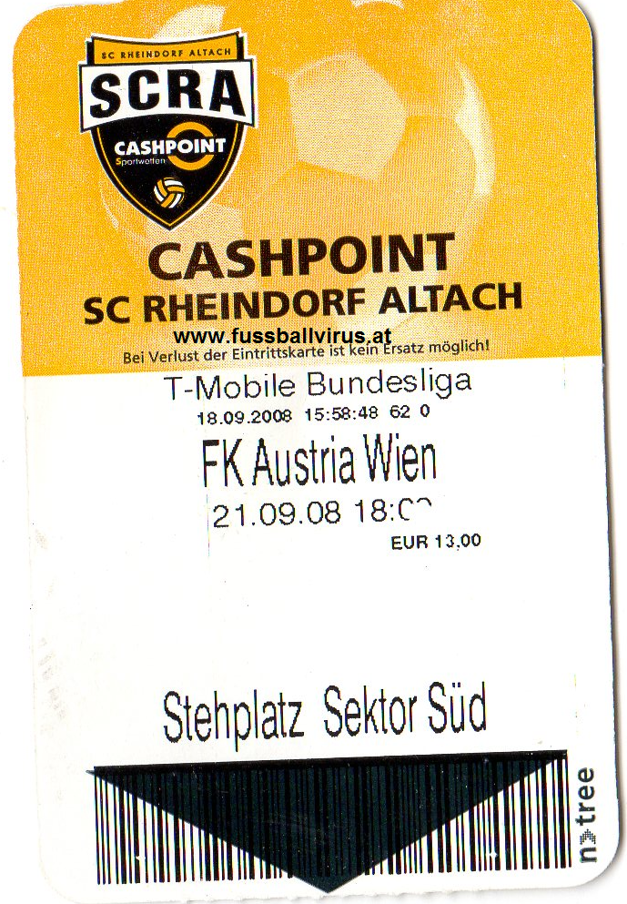 21.9. SCR Altach - FK Austria Wien
