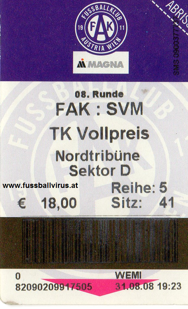31.8. FK Austria Wien - SV Mattersburg