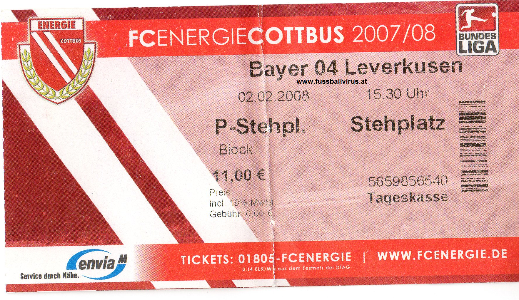 20.2. FC Energie Cottbus - Bayer 04 Leverkusen