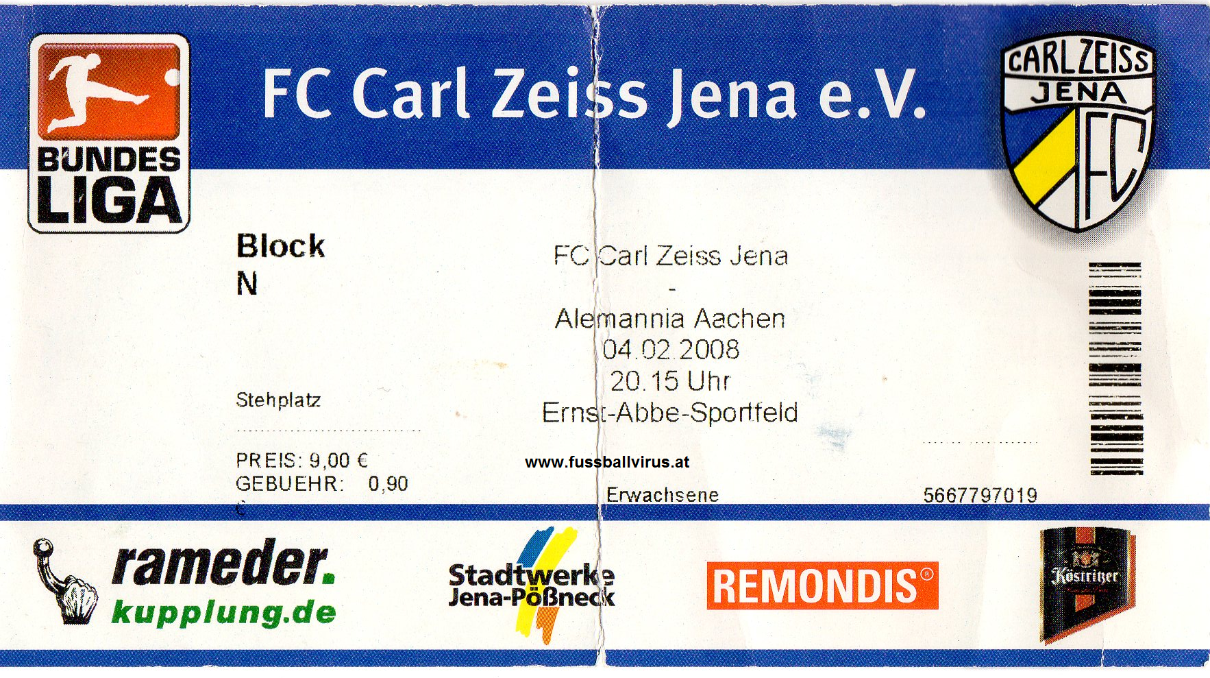 FC Jena - Alemania Aachen