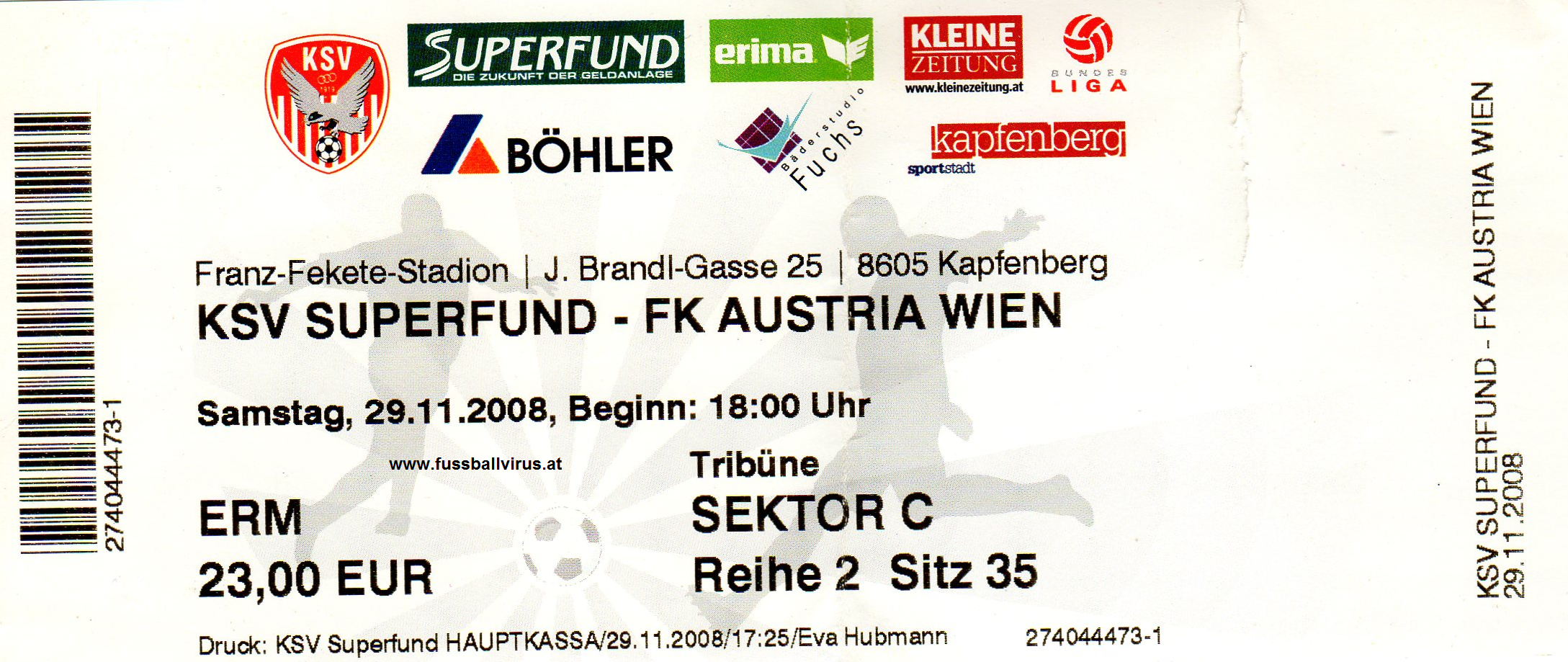 29.11. SV Kapfenberg - FK Austria Wien