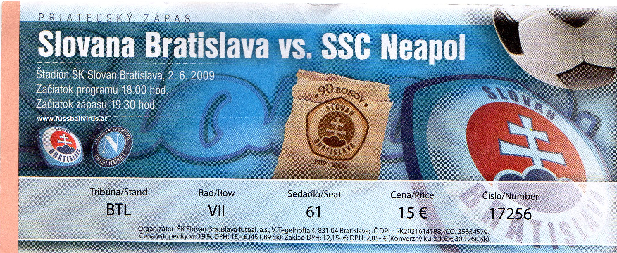2.6. SK Slovan Bratislava - SSC Neapel