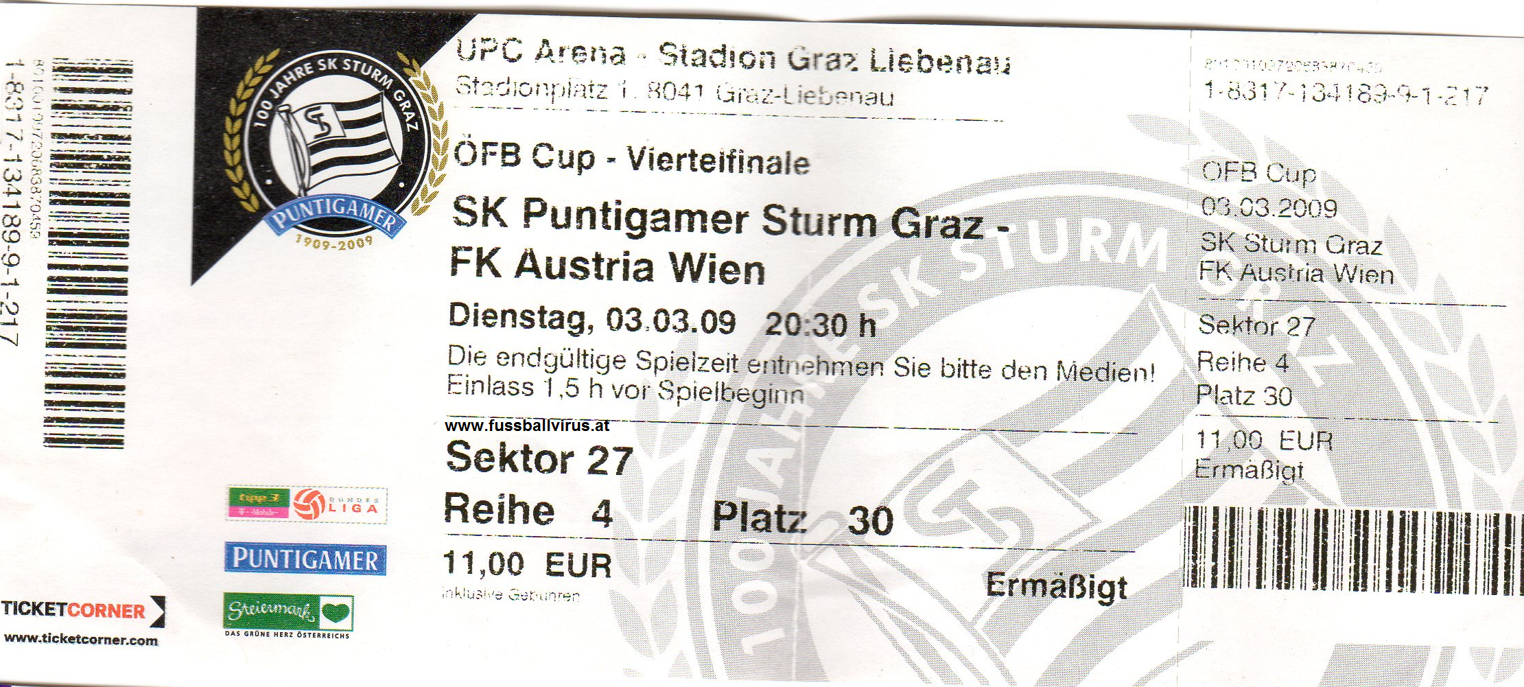 3.3. SK Sturm - FK Austria Wien