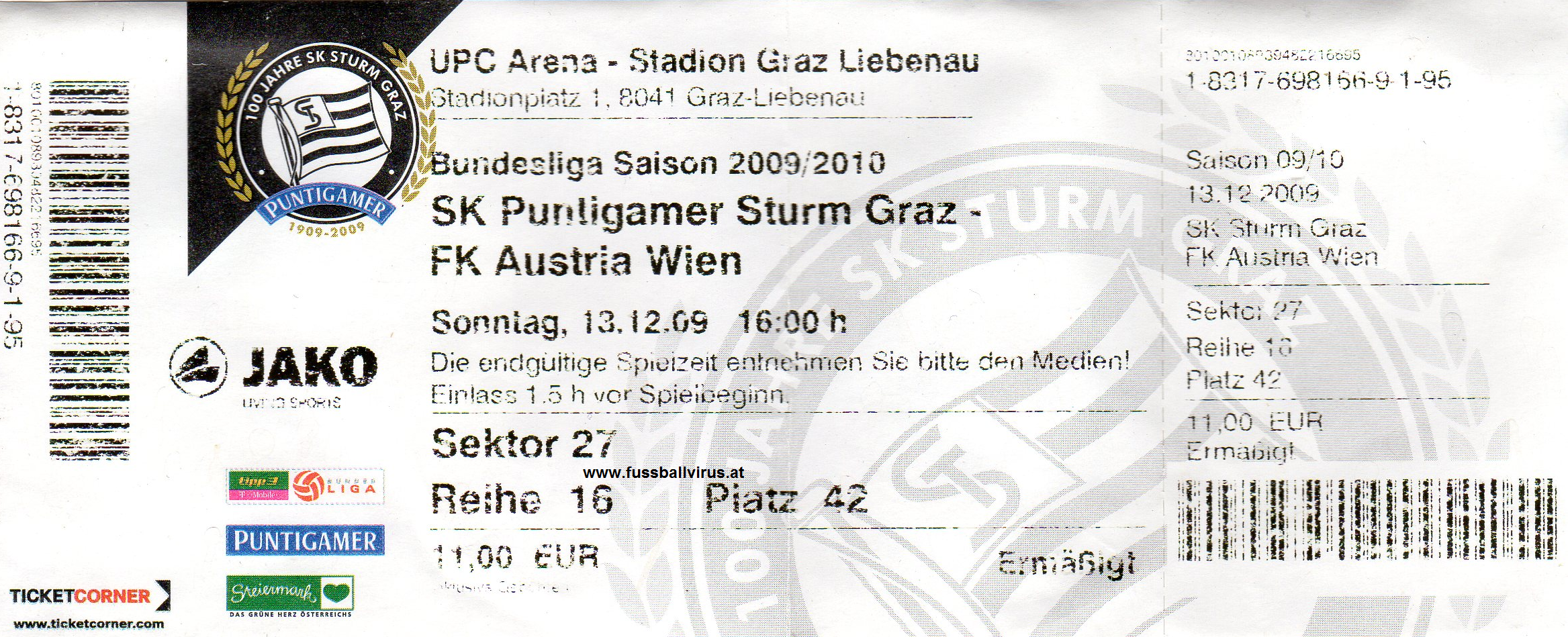 13.12. SK Sturm Graz - FK Austria Wien
