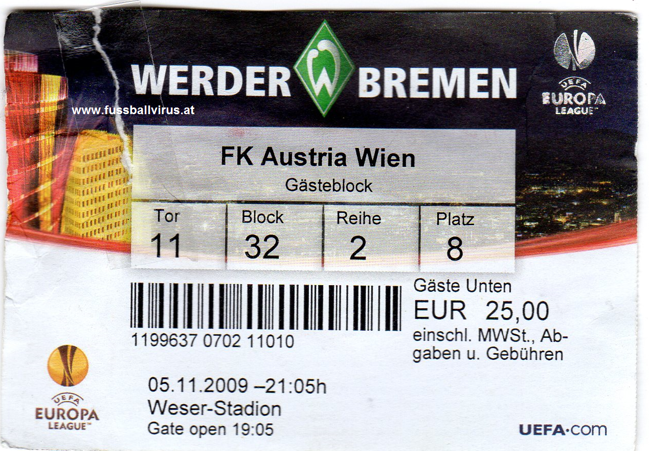 5.11. SV Werder Bremen - FK Austria Wien